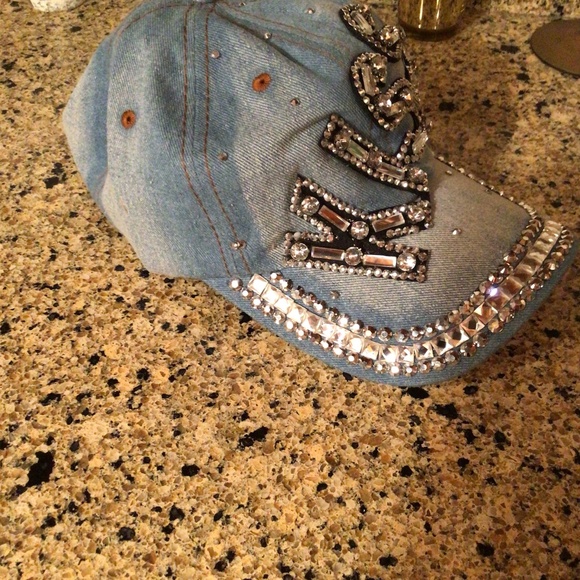 🔆HP💝Denim Embellished baseball cap Callie Lives - Picture 3 of 5
